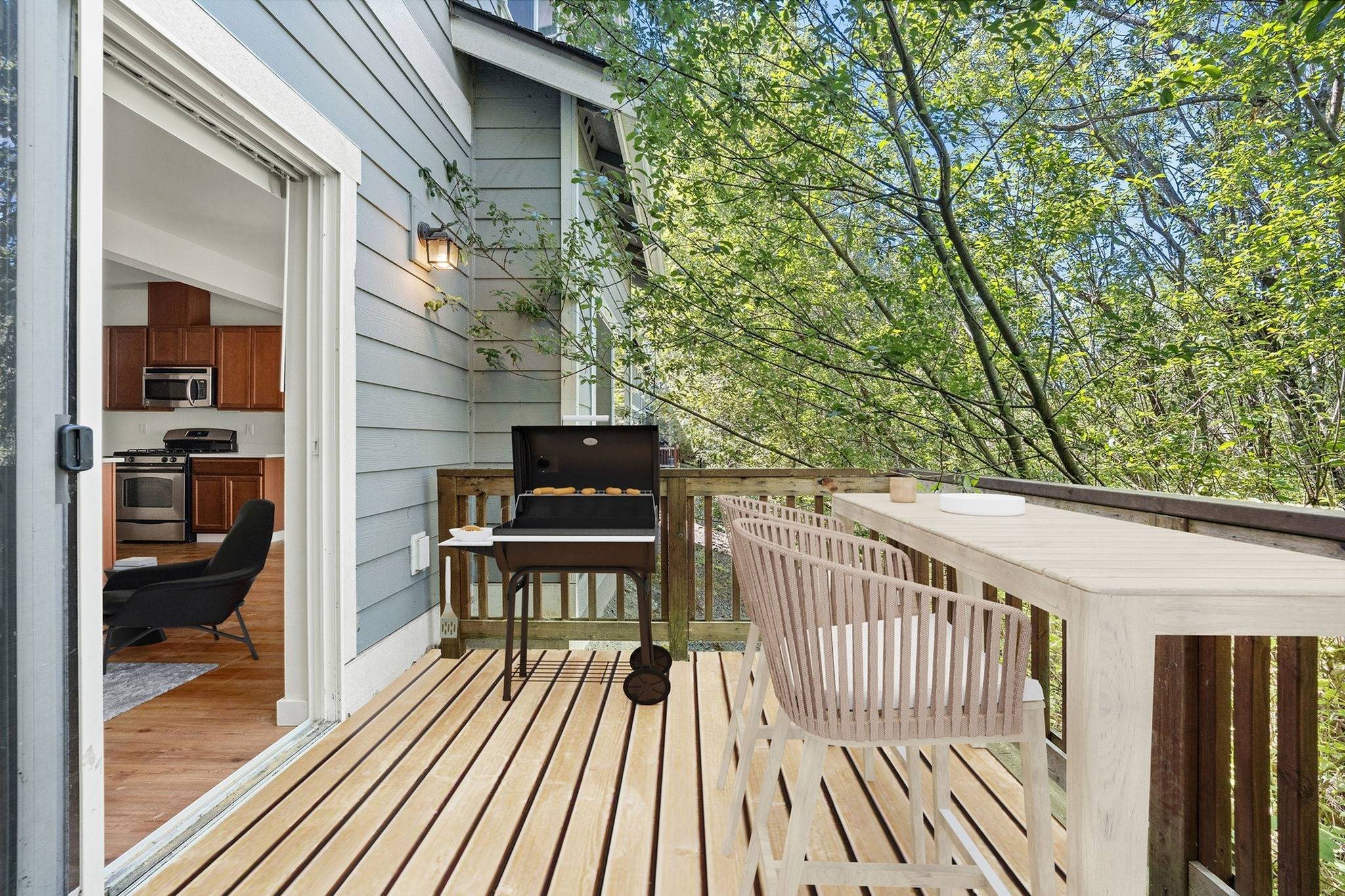 Private deck among the trees